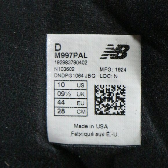 NEW BALANCE 997 Black Beige 'Patchwork' Sneakers Sz 10 Men New In Box - Picture 12 of 13